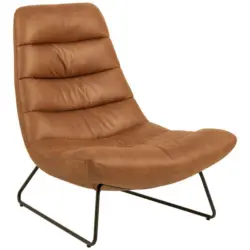 Sessel in Lederlook (vegan) Cognac