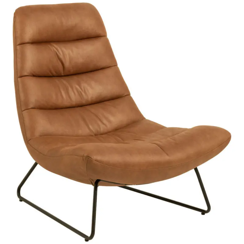 Sessel in Lederlook (vegan) Cognac