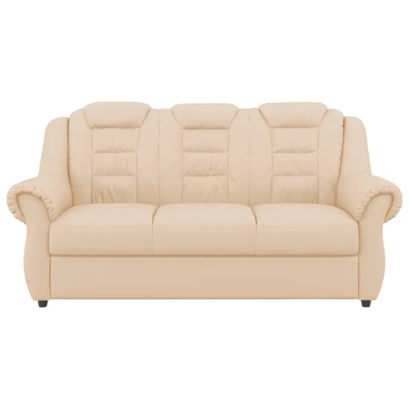 Dreisitzer-Sofa in Lederlook Beige