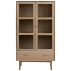 Vitrine in furniert Eiche Eichefarben