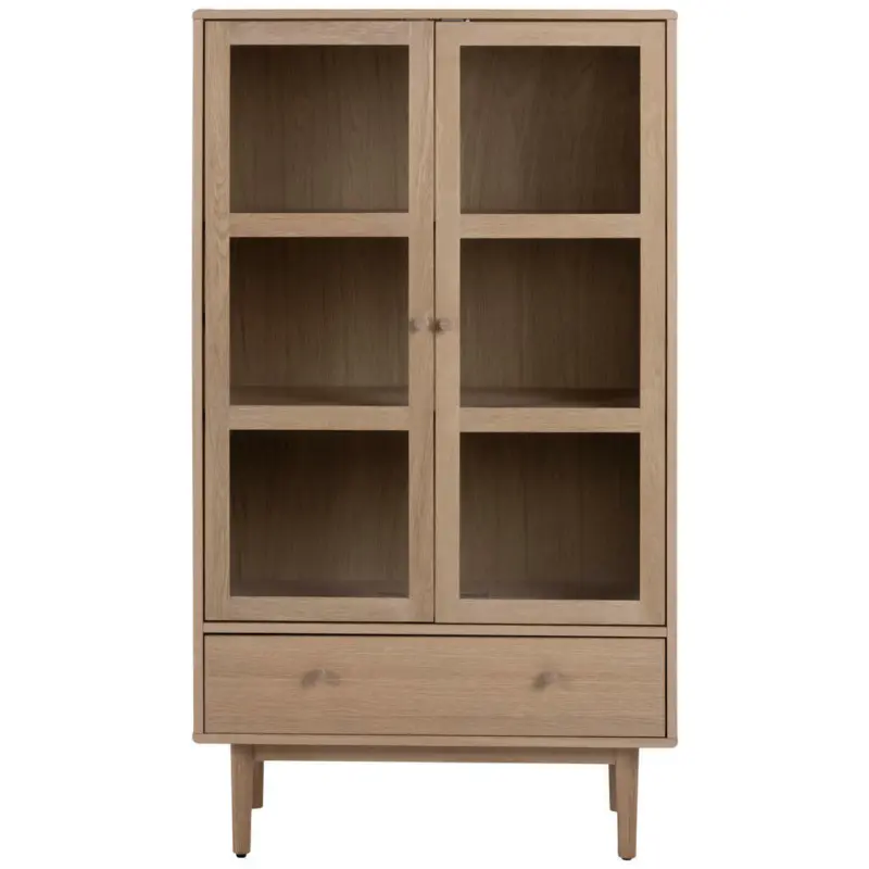Vitrine in furniert Eiche Eichefarben