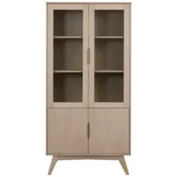 Vitrine in furniert Eiche Eichefarben