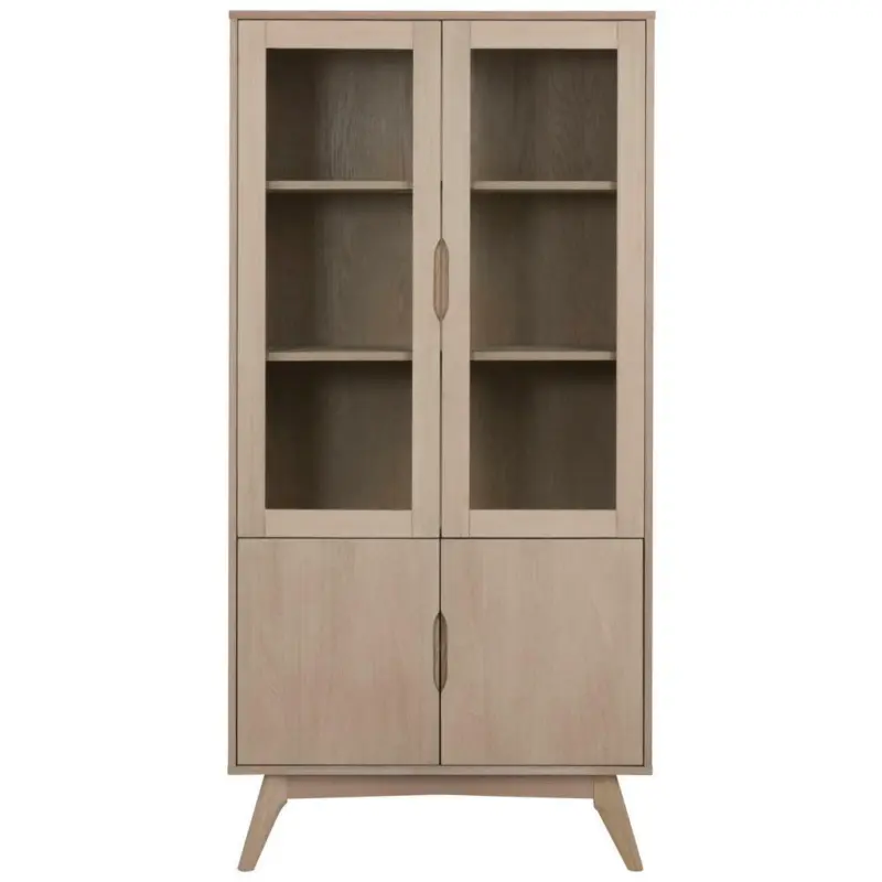 Vitrine in furniert Eiche Eichefarben