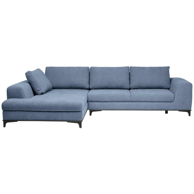 Ecksofa in Webstoff Blau