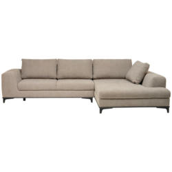 Ecksofa in Webstoff Beige