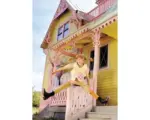 Hornbach Postkarte Pippi Langstrumpf vor Villa Kunterbunt 10,5x14,8 cm