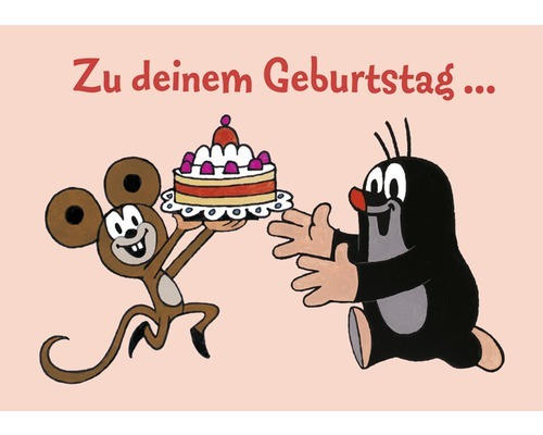 Postkarte Maulwurf Zu Deinem Geburtstag... 14,8x10,5 cm