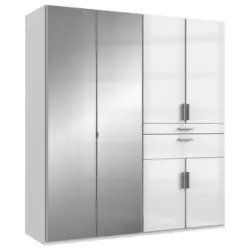 Drehtürenschrank in Weiß