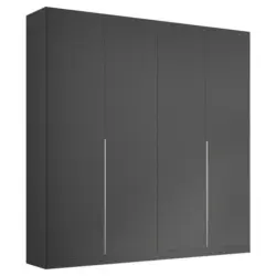 Drehtürenschrank in Grau