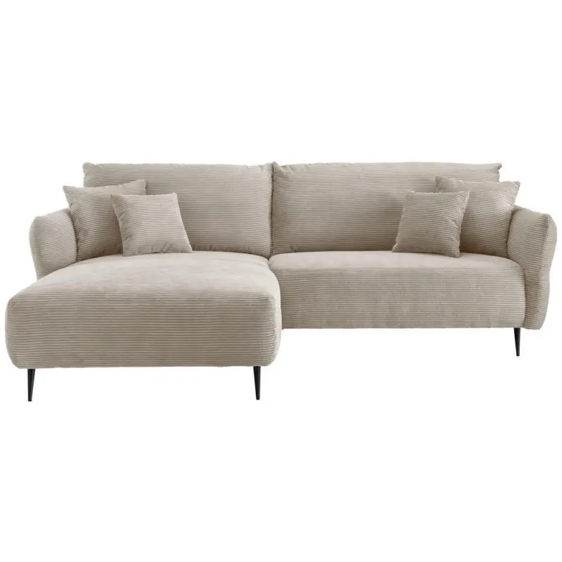 Ecksofa in Kord Beige