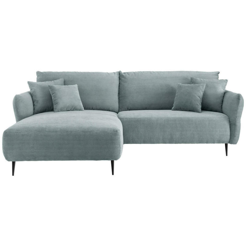 Ecksofa in Kord Hellblau