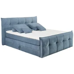 Boxspringbett 180/200 cm in Blau