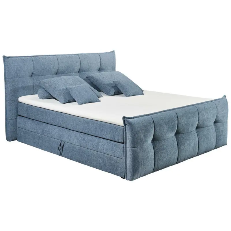Boxspringbett 180/200 cm in Blau