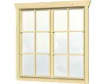 Hornbach Doppelfenster für Gartenhaus 45 mm SKAN HOLZ 2x57,5x123,5 cm, natur