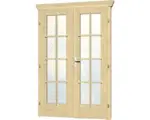 Hornbach Doppeltür für Gartenhaus 45 mm SKAN HOLZ vollverglast 117,5x186,5 cm, natur