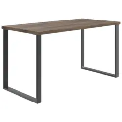 Schreibtisch 140/70/75 cm in Graphitfarben, Eichefarben, Dunkelbraun