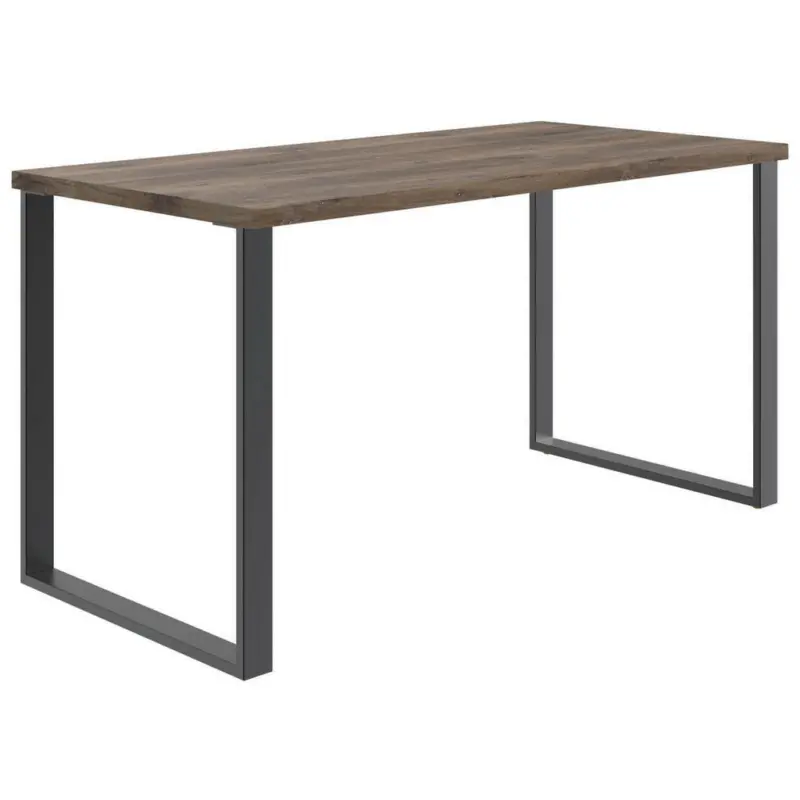 Schreibtisch 140/70/75 cm in Graphitfarben, Eichefarben, Dunkelbraun