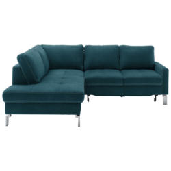 Ecksofa in Mikrofaser Petrol