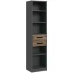 XXXLutz Lauterach - Ihr Möbelhaus bei Bregenz Standregal 47/198/38 cm Graphitfarben, Eichefarben, Dunkelbraun