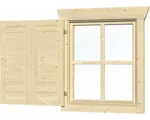 Hornbach Fensterladen SKAN HOLZ Doppelklapp für 28/45 mm, natur