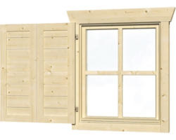 Fensterladen SKAN HOLZ Doppelklapp für 28/45 mm, natur