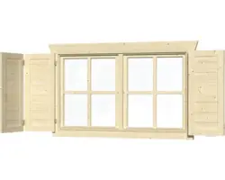 Fensterläden SKAN HOLZ Doppelfenster 28/45 mm klein, natur