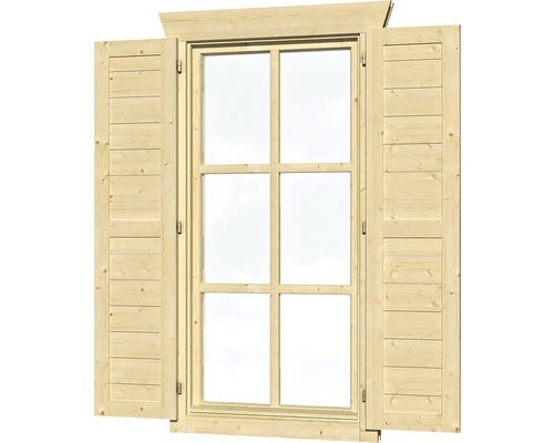 Fensterläden SKAN HOLZ Einzelfenster 28/45 mm groß, natur