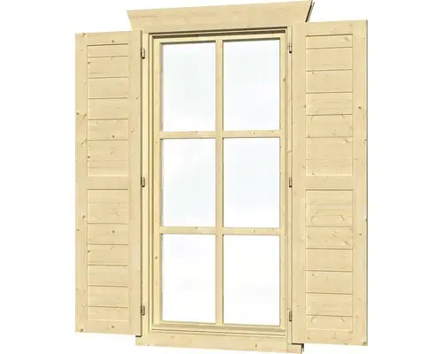 Fensterläden SKAN HOLZ Einzelfenster 28/45 mm groß, natur