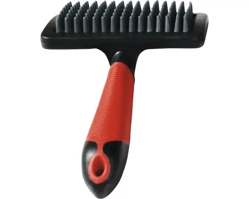 Massagebürste Karlie gross, schwarz-rot