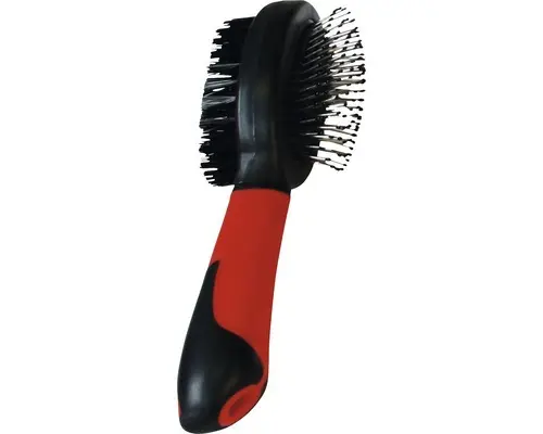 Stiftbürste Karlie für Hunde gross, schwarz-rot