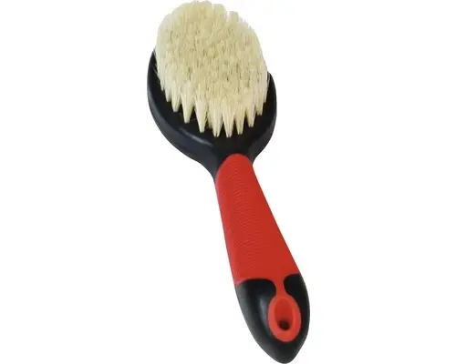 Hundebürste Karlie mit Schweinehaarborsten, schwarz-rot