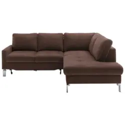 Ecksofa in Mikrofaser Braun