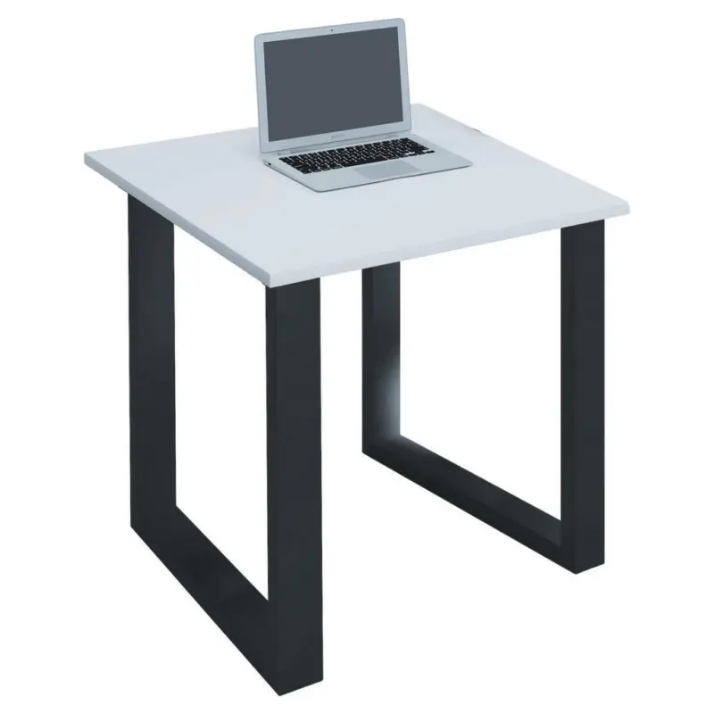 Schreibtisch 80/50/76 cm in Schwarz, Weiß