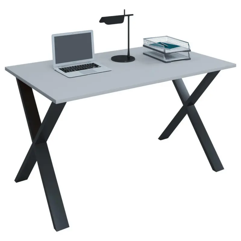 Schreibtisch 110/80/76 cm in Grau, Schwarz