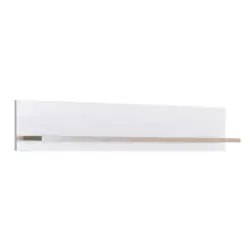 Wandboard in 100/14/18 cm Weiß, Eichefarben