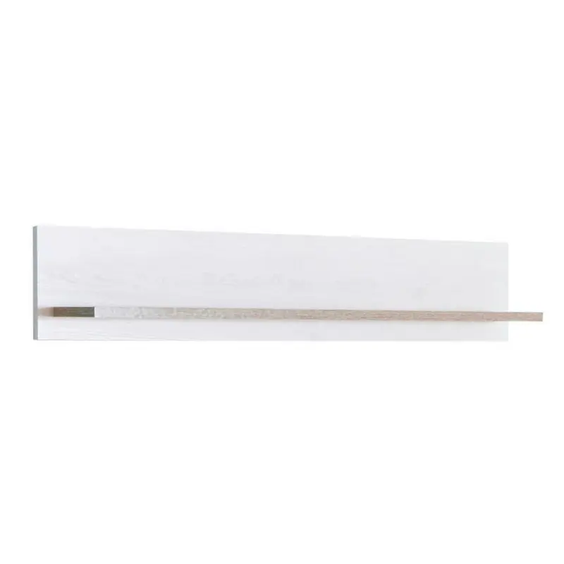 Wandboard in 100/14/18 cm Weiß, Eichefarben