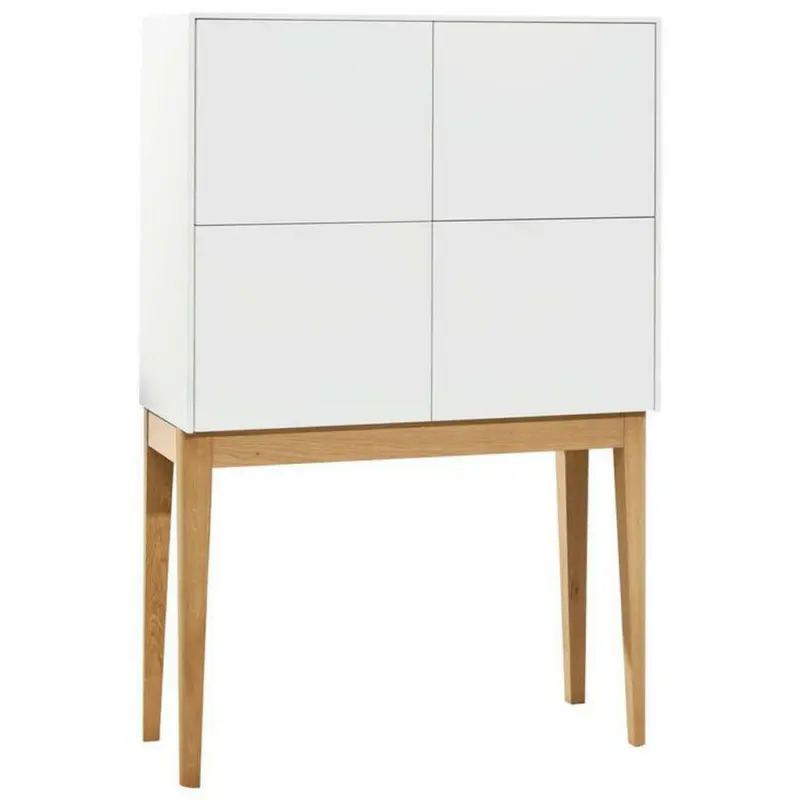 Sekretär in Weiß, Eichefarben