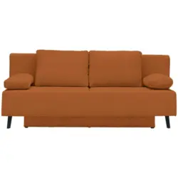 Schlafsofa in Kord Orange
