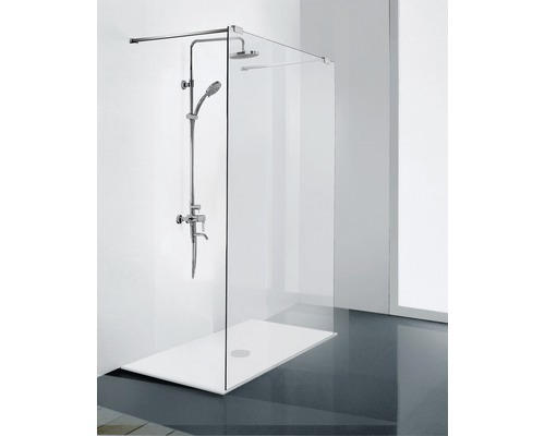 Raumdusche Sanotechnik Elegance Walk-In 1000x1950 mm Echtglas Klar hell chromoptik