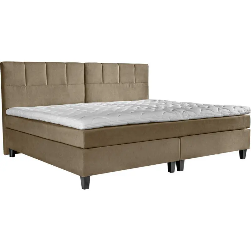 Boxspringbett 240/200 cm in Hellbraun