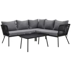 Loungegarnitur 4-teilig 210/72/210 cm