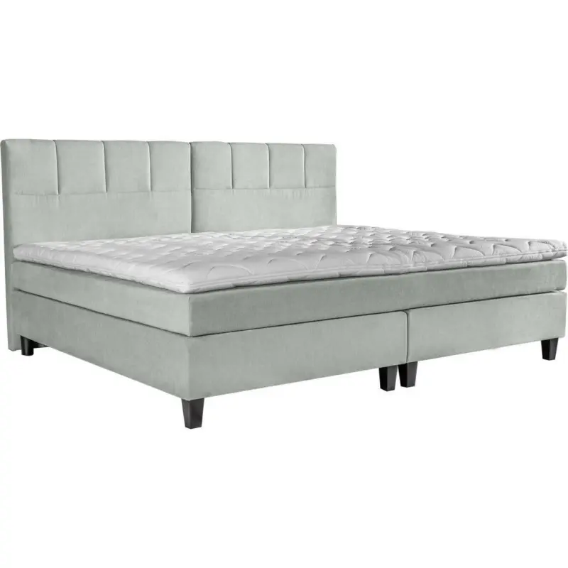 Boxspringbett 180/200 cm in Hellgrau