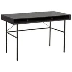 Schreibtisch 120/60/75 cm in Anthrazit, Eichefarben