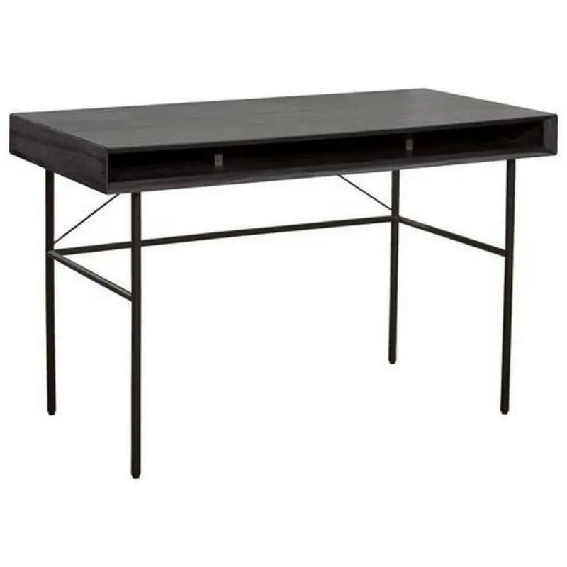 Schreibtisch 120/60/75 cm in Anthrazit, Eichefarben