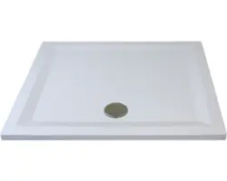 Rechteck-Duschwanne Breuer Flat Line 100x90x3,5 cm weiß