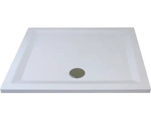 Rechteck-Duschwanne Breuer Flat Line 100x90x3,5 cm weiß
