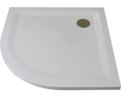 Viertelkreis-Duschwanne Breuer Flat Line 100x100x3,5 cm weiß Radius 55 cm