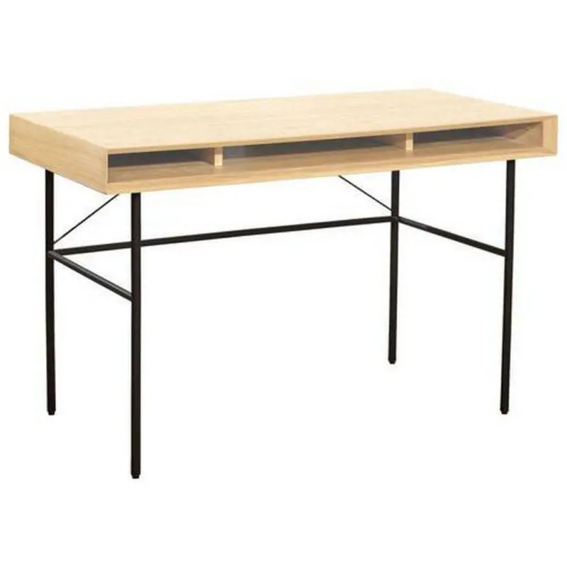 Schreibtisch 120/60/75 cm in Schwarz, Eschefarben