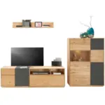 XXXLutz Lauterach - Ihr Möbelhaus bei Bregenz Wohnwand 289/139/50 cm in Anthrazit, Eichefarben