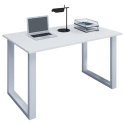 Schreibtisch 140/80/76 cm in Weiß